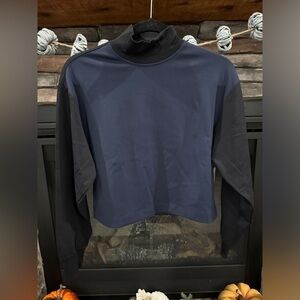 NWT Athleta Venice Sweatshirt Size XXS. Blue Front Black Back
